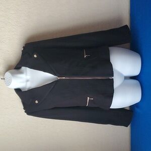 White House Black Market sz 8 moto zip jacket blazer